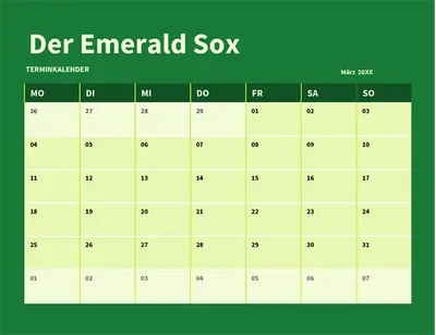 Mannschaftsliste, Zeitplan und Kalender modern-simple