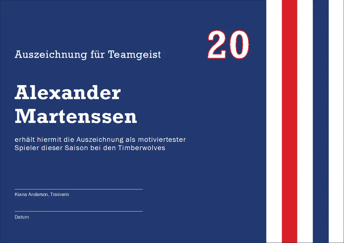 Auszeichnung für Teamgeist modern-color-block