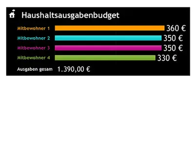 Haushaltsausgabenbudget modern simple