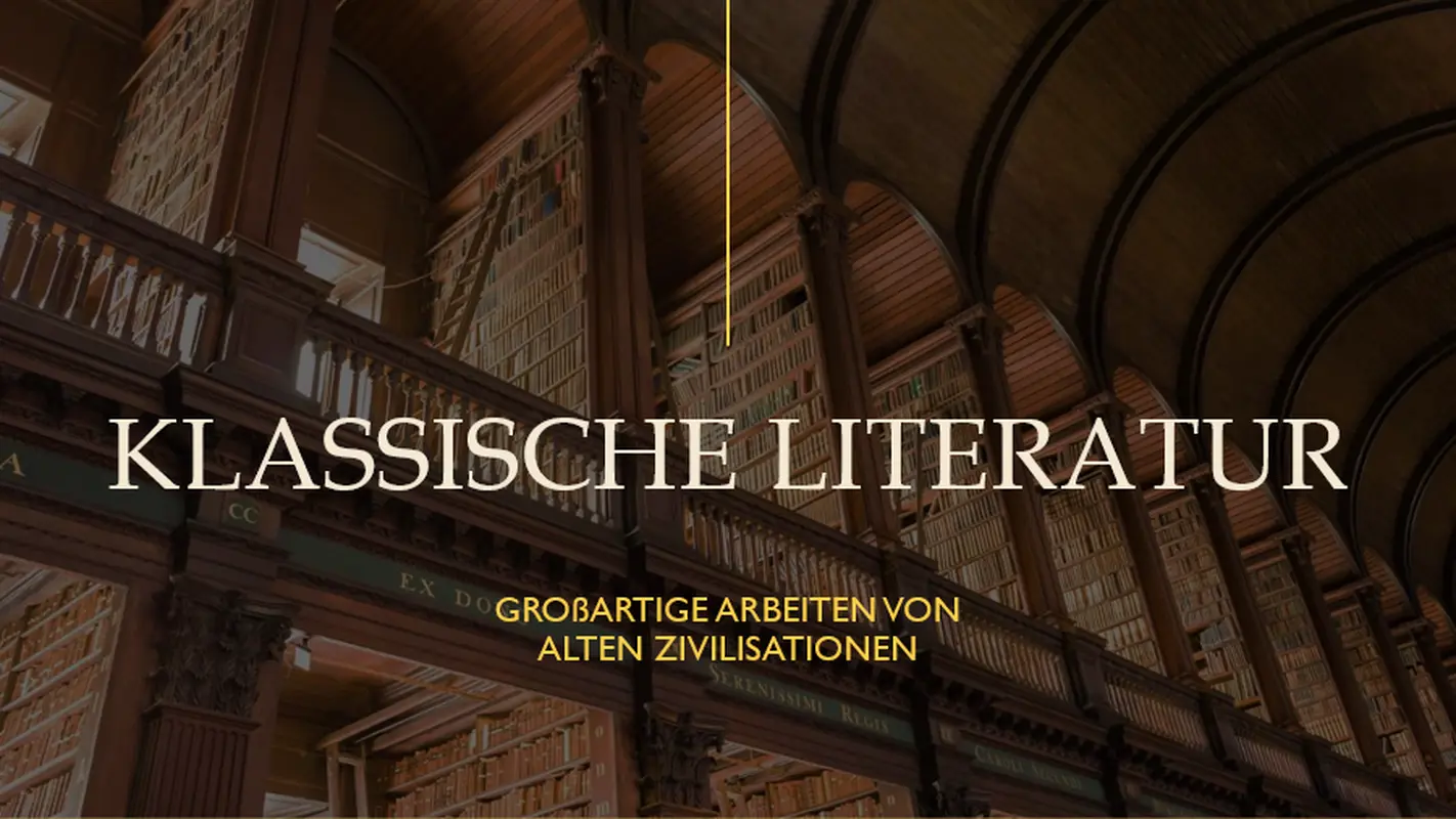 Bildungspräsentation mit einem klassischen Buch (Breitbild) vintage retro