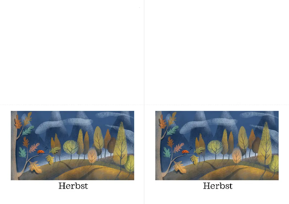 Grußkarten mit Marienkäfer-Motiv (Quadrat-Faltung) whimsical-color-block