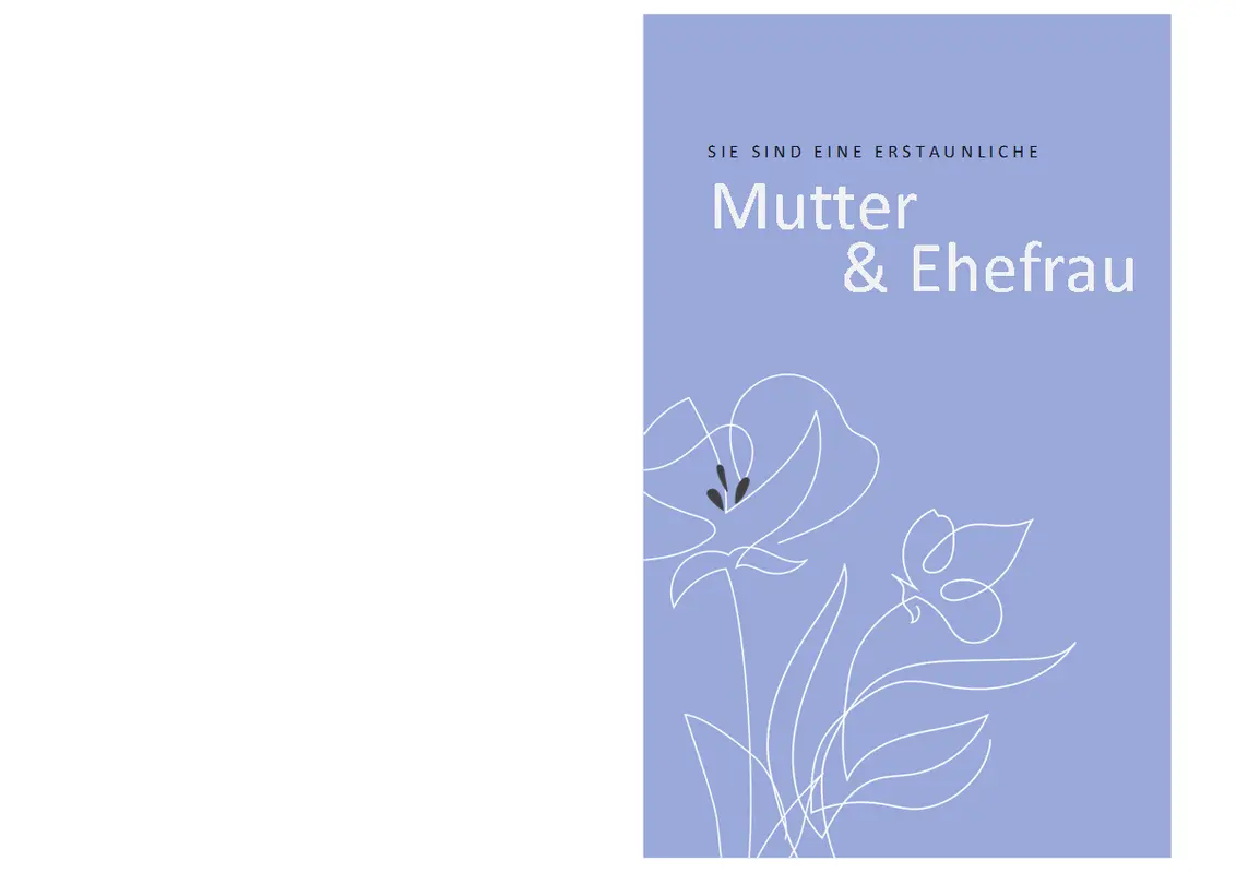 Perfekte Muttertagskarte organic-simple