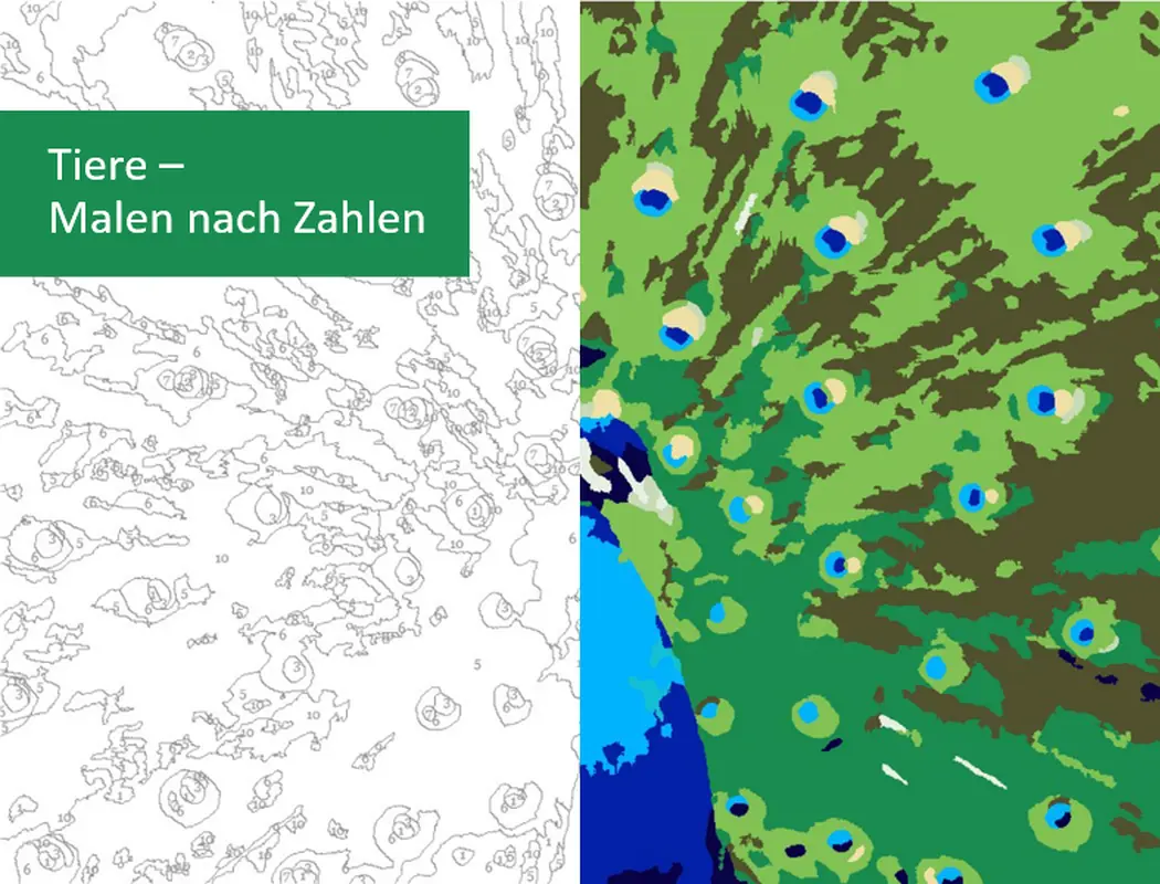 Malen nach Zahlen „Tiere“ modern simple