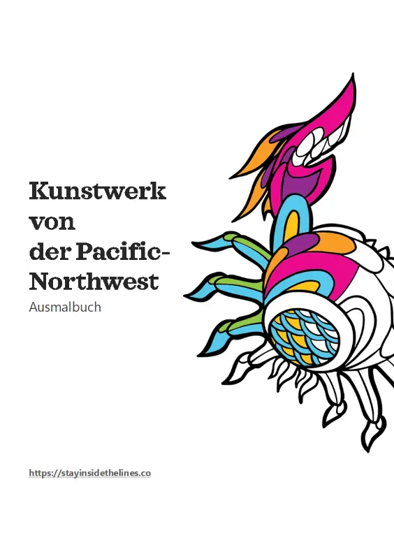 Kunst aus dem Pacific Northwest-Ausmalbuch whimsical line