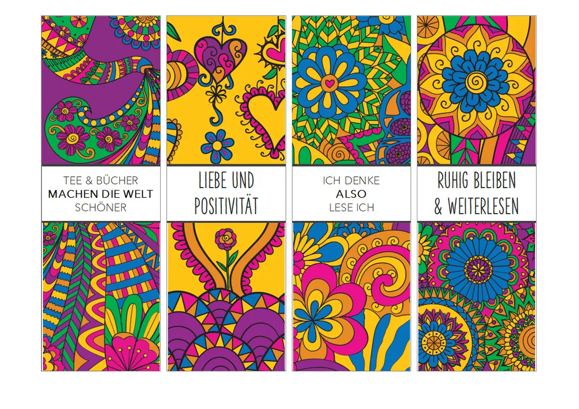 Kreative Lesezeichen organic boho