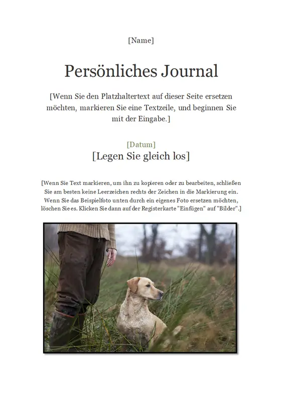 Persönliches Journal