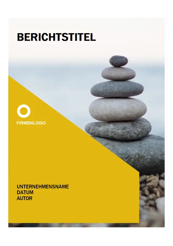 Moderner Bericht yellow modern simple