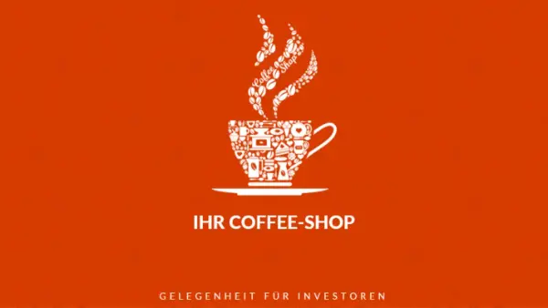 Geschäftsverkaufspräsentation im Café white modern-simple