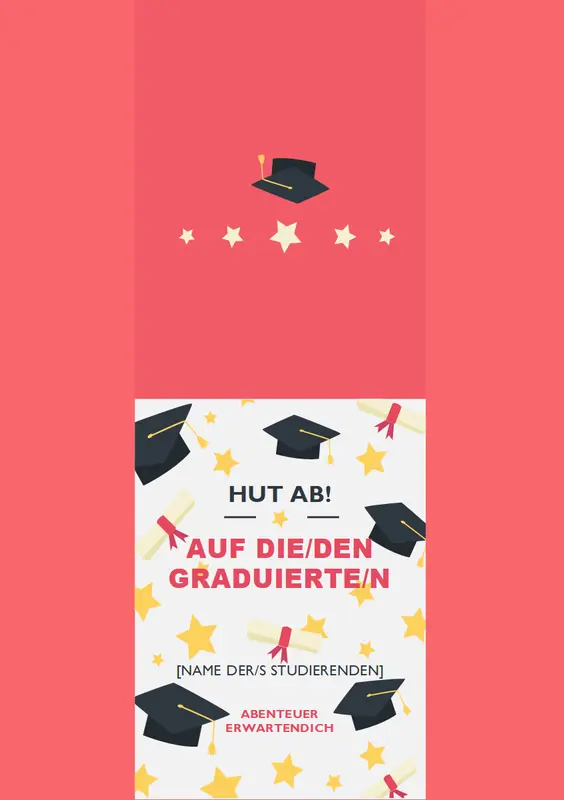 Abschlusskarte „Hut ab!“ modern-simple
