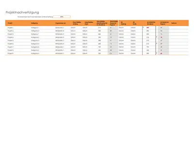 Projektnachverfolgung modern-simple