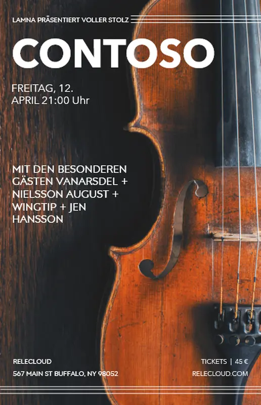 Konzertposter modern-simple