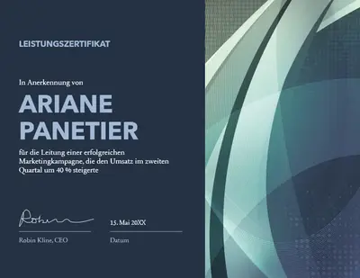 Leistungszertifikat modern-geometric