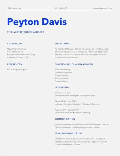 Moderner Basis-Lebenslauf modern simple