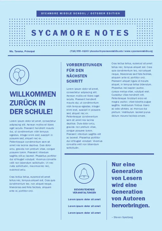 Schulbeginn-Newsletter modern-geometric