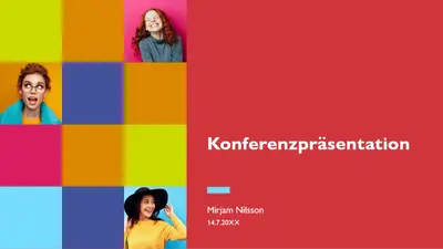 Farbige Konferenzpräsentation modern-bold