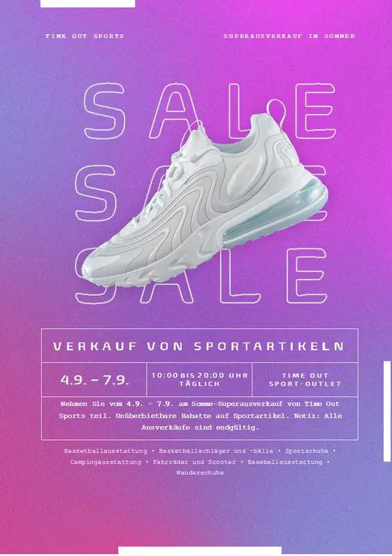 Verkaufshandzettel modern bold
