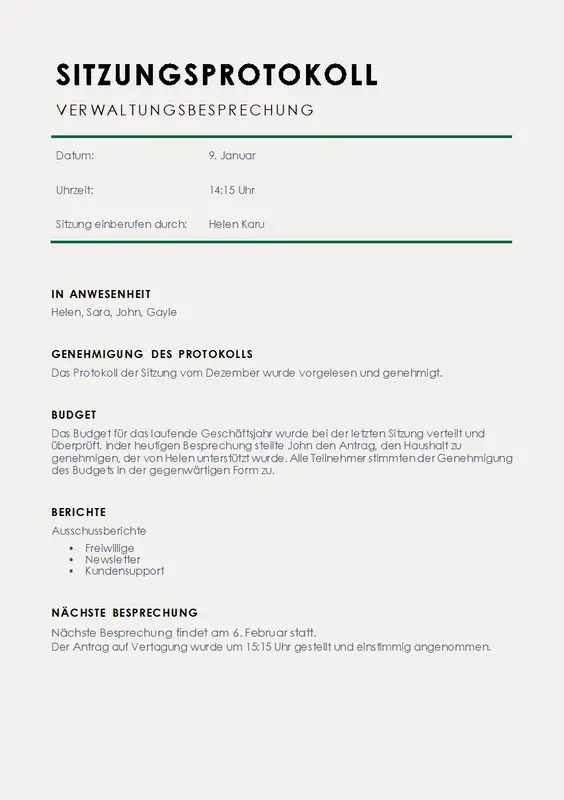 Klassische Protokolle modern simple