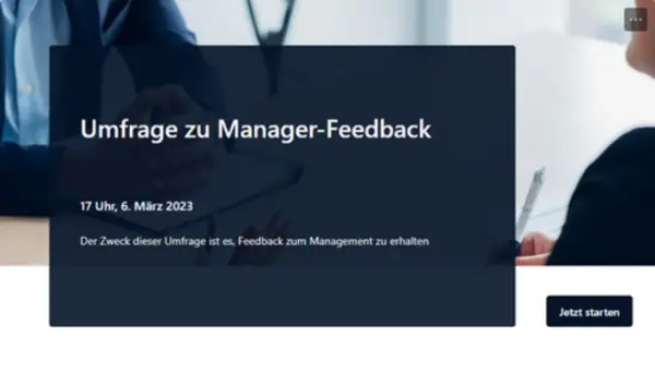 Umfrage zu Manager-Feedback gray
