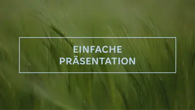 Grüne Verkaufspräsentation modern-simple