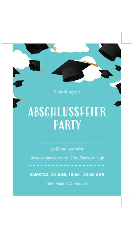 Einladungen zur Abschlussfeier