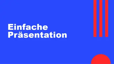 Schulungspräsentation modern color block