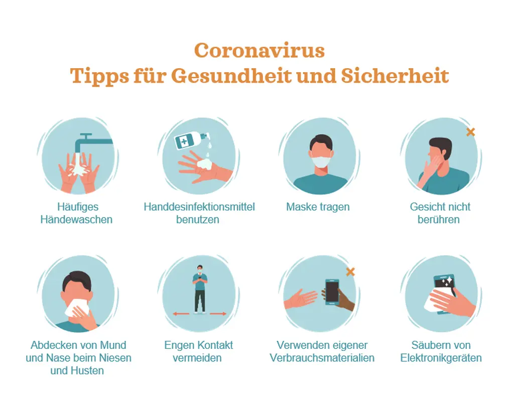 COVID-19 Poster für weiterführende Schulen modern simple