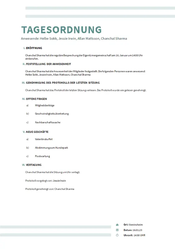 Agenda mit Doppelstreifen modern simple