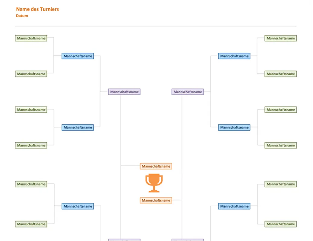 Turnierplatzhalter 16 Teams modern simple