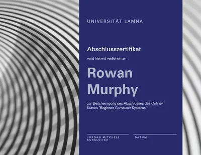 Kursabschlusszertifikat modern-geometric