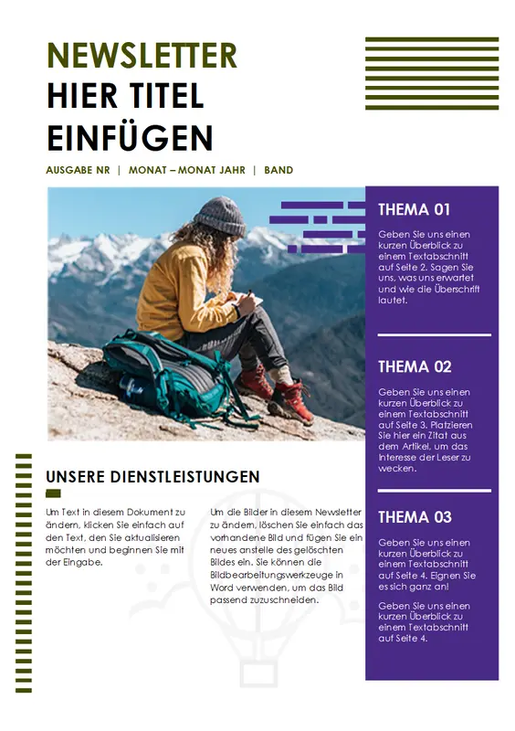 Reisebroschüre modern-simple