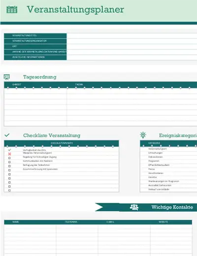 Veranstaltungsplaner und Zeitachse modern-simple