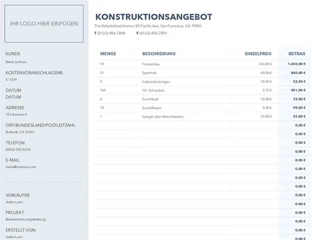 Bauvorschlag modern simple
