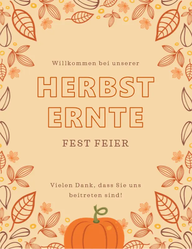 Drucksachen für die Herbstparty whimsical-line