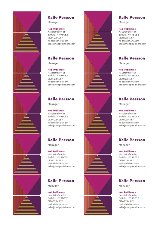 Geometrische Visitenkarten purple modern-color-block