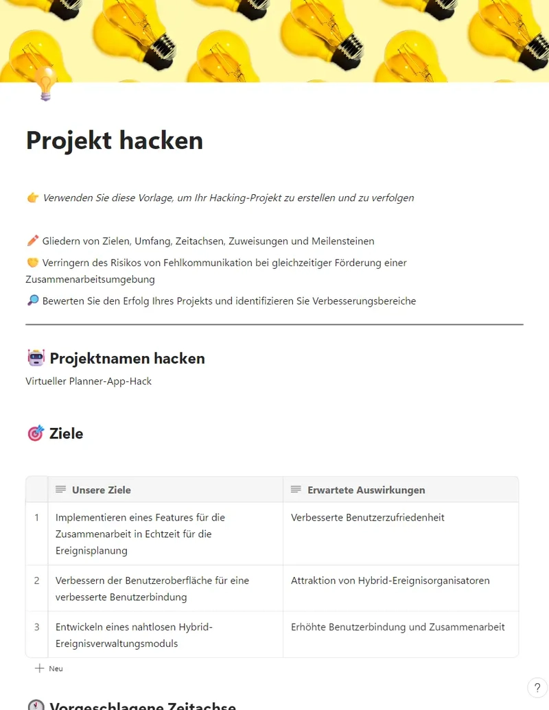 Projekt hacken