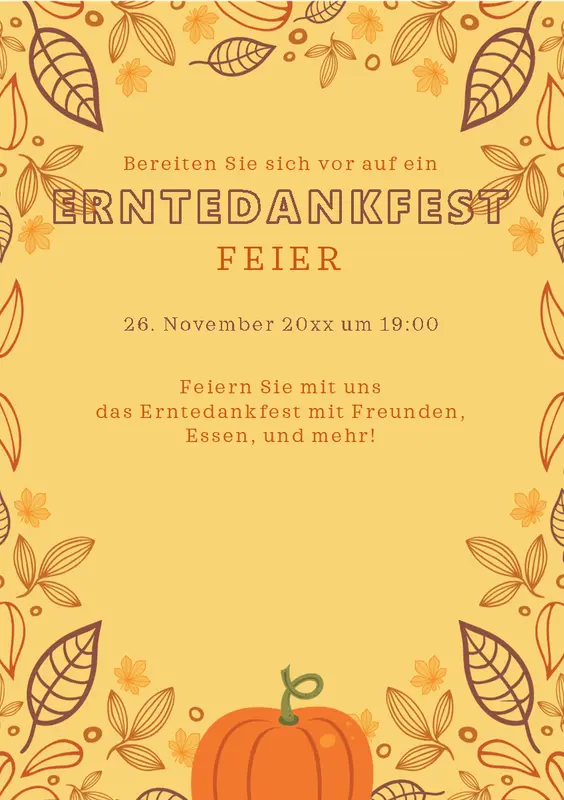 Herbstflyer whimsical-line