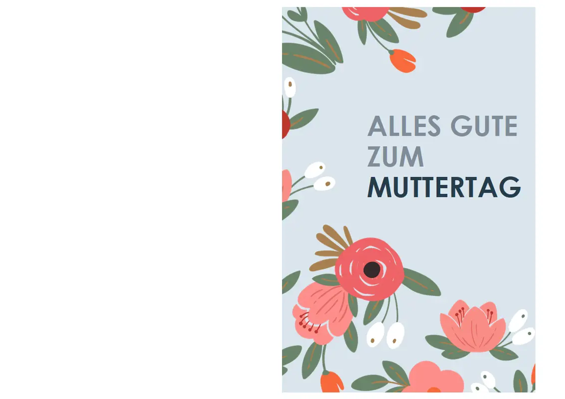 Muttertagskarte mit elegantem, floralem Muster organic-simple