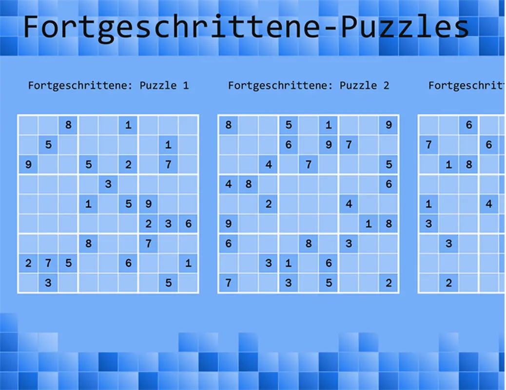 Sudoku-Spiel modern color block