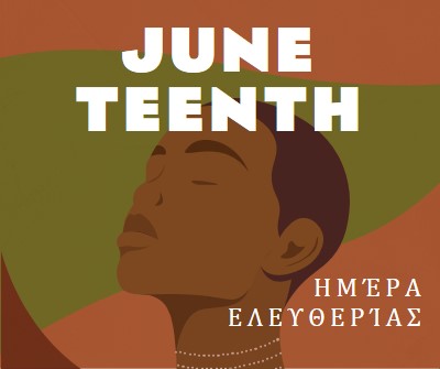 Τιμώντας την Juneteenth brown modern-color-block