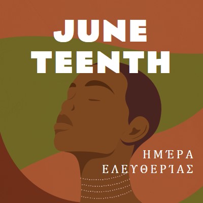 Τιμώντας την Juneteenth brown modern-color-block