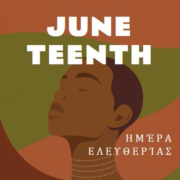 Τιμώντας την Juneteenth brown modern-color-block