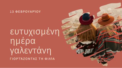 Γιορτάζοντας τις φιλίες των γυναικών red modern-simple