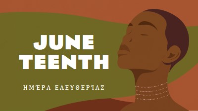 Τιμώντας την Juneteenth brown modern-color-block