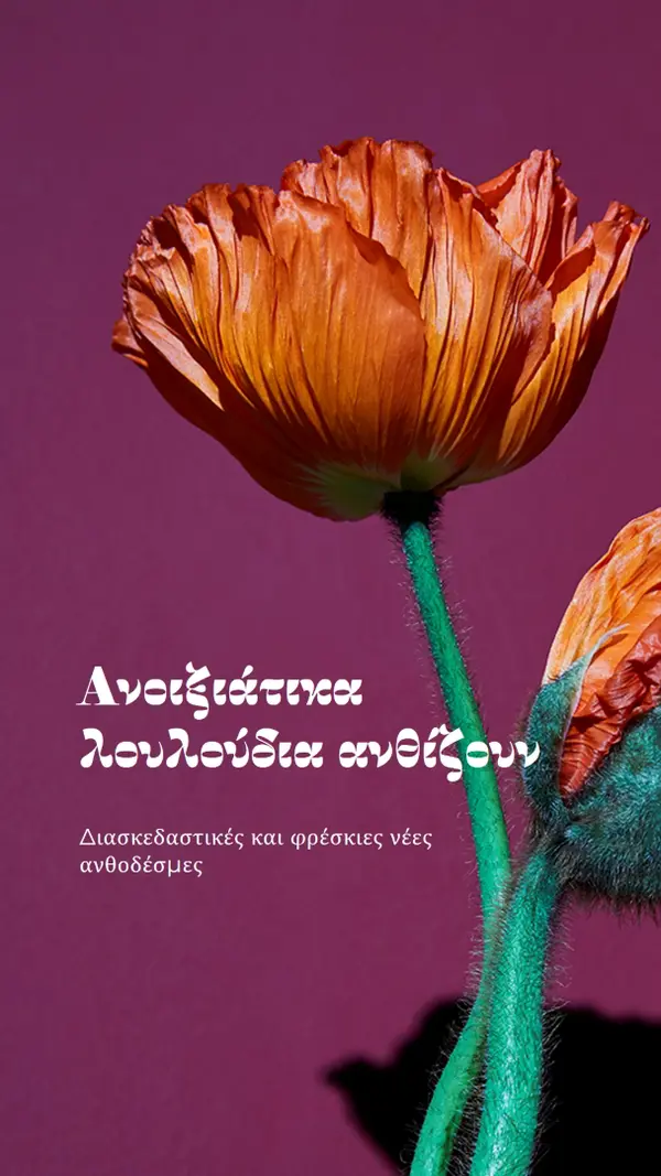 Φρέσκα λουλούδια purple modern-simple