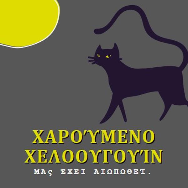 Ανατριχιαστική γάτα black whimsical-color-block