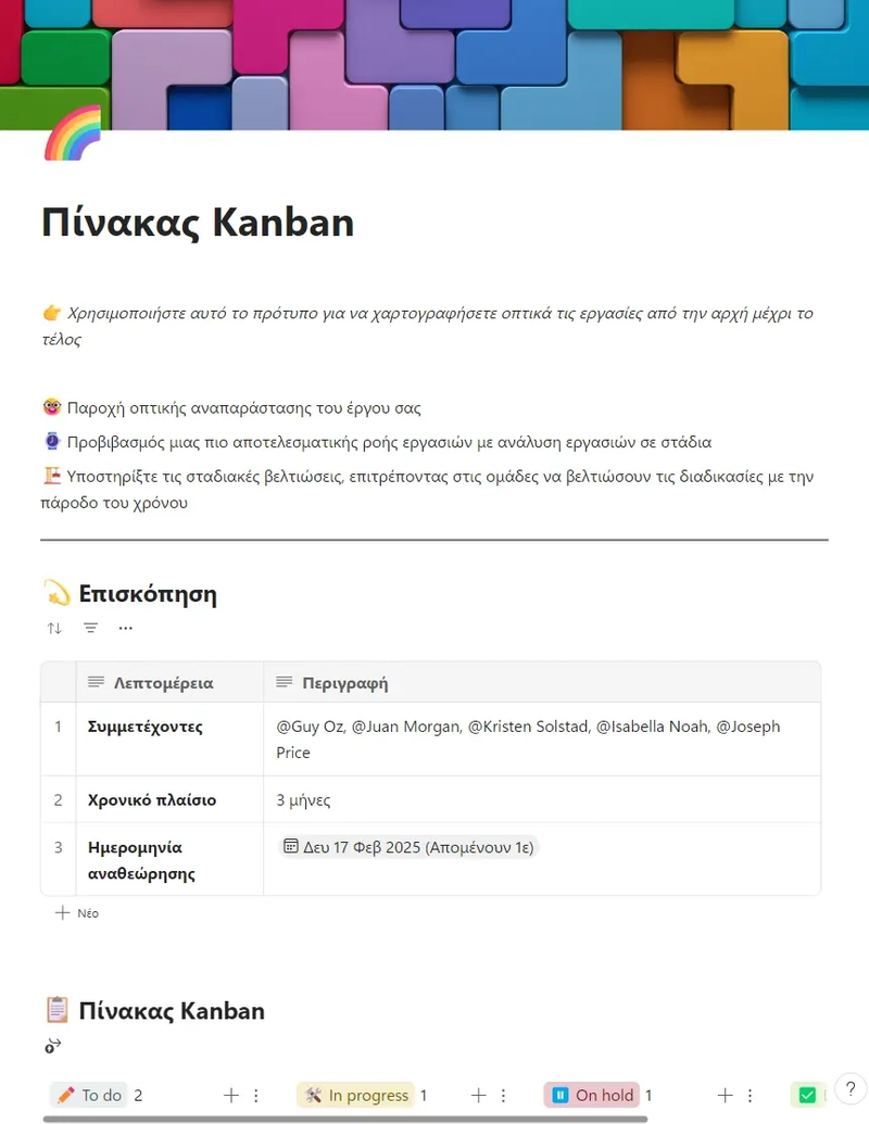 Πίνακας Kanban