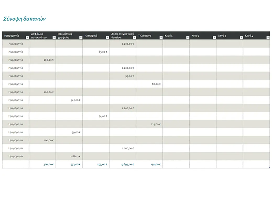 Ημερολόγιο δαπανών