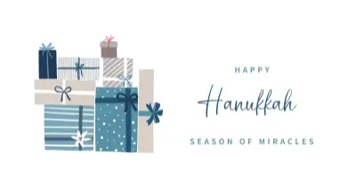 Have a blessed Hanukkah white whimsical-color-block