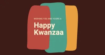 Celebrate Kwanzaa brown modern-color-block