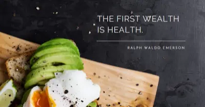 Health is wealth black modern-simple